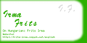 irma frits business card